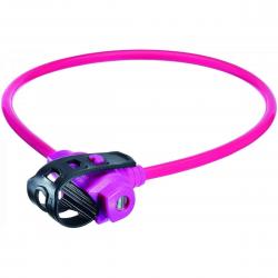 Trelock Wirelås Ks 211, 75cm/10mm, Fixxgo Pink, Lv2